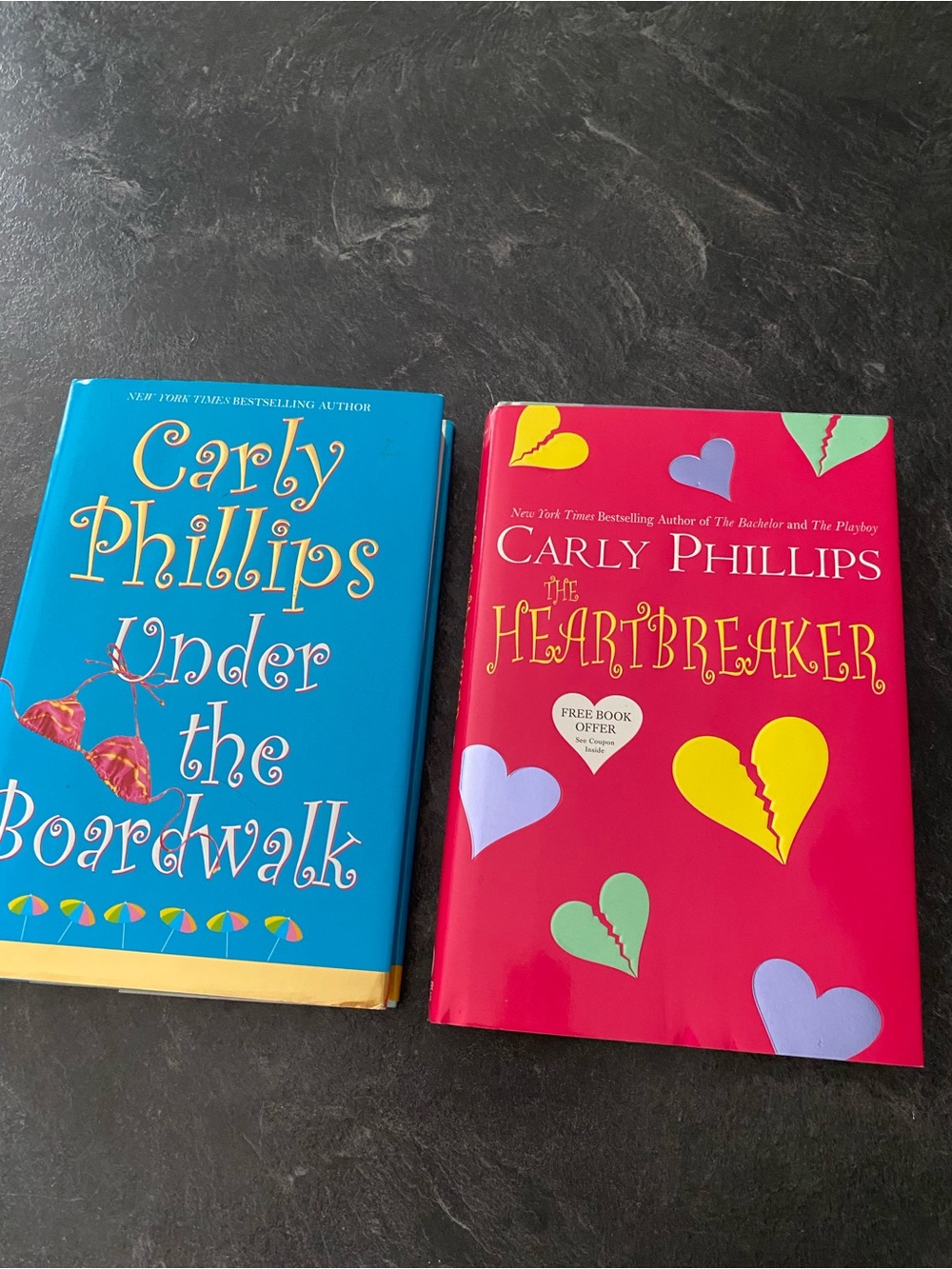 Carly Phillips Hardcover Novels - The Heartbreaker and Under the Boardwalk